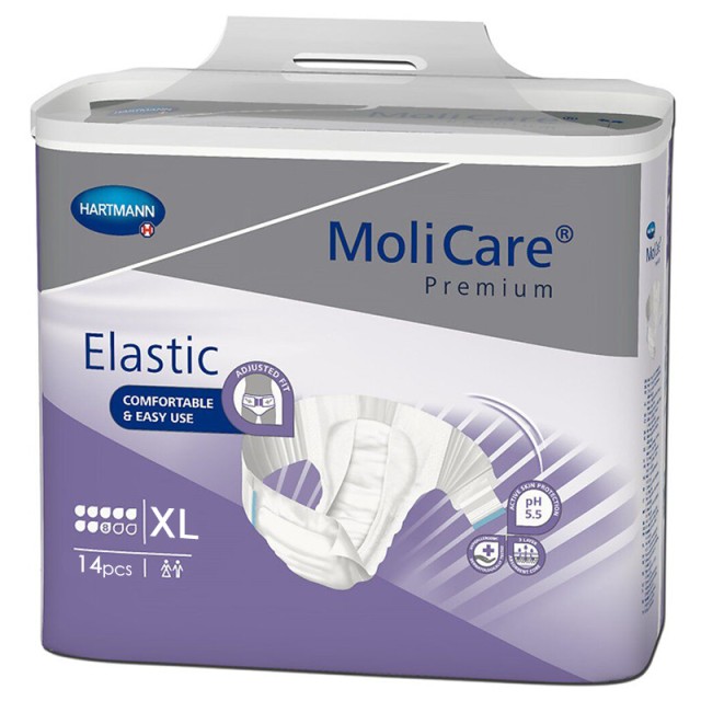 Hartmann MoliCare Premium Elastic, Πάνες Ακράτειας Νυκτός 8 σταγόνες No XL, 14τμχ