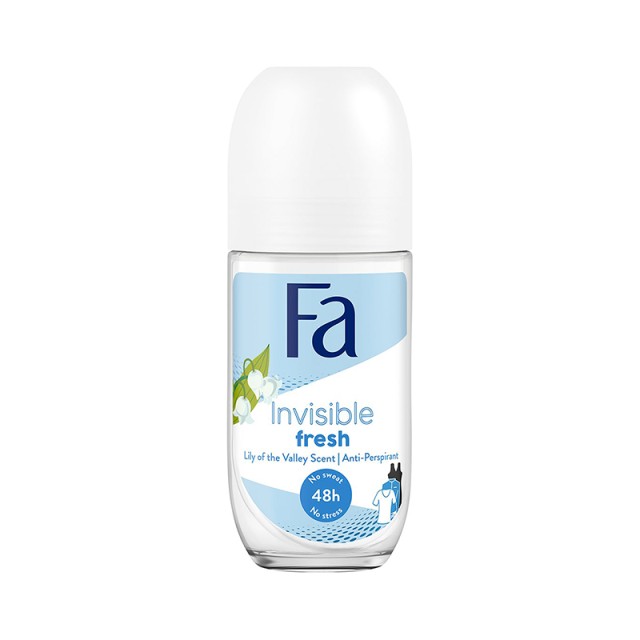 Fa Invisible Fresh Lily 48h Anti-Perspirant Deo Roll on, Αποσμητικό με Άρωμα Κρίνου, 50ml