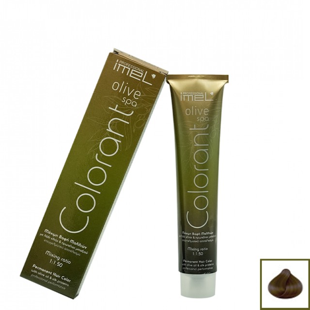 Imel Olive Spa Νο7, Ξανθό, Επαγγελματική Mόνιμη Bαφή Mαλλιών με Mετάξι & Λάδι Ελιάς, 100ml