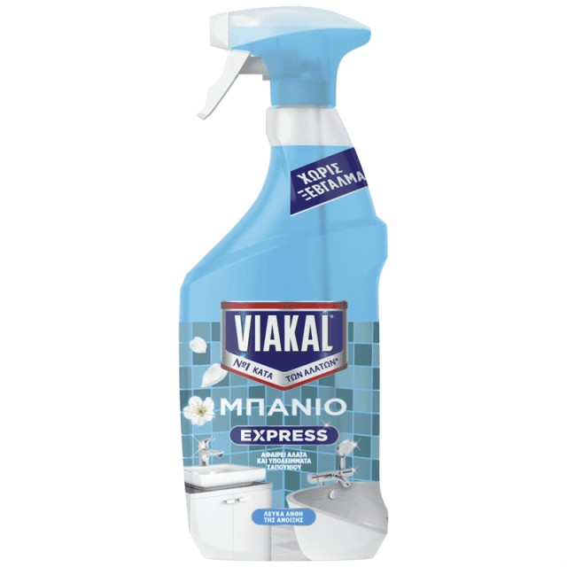 Viakal Express Bath Λευκά Άνθη, Καθαριστικό Μπάνιου Εxpress, 800ml