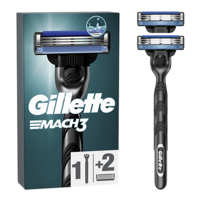 Gillette Mach3 Ξυριστική Μηχανή & 2 Κεφαλές