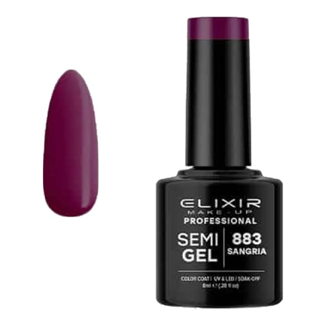 Elixir Semi Gel Νο883 Sangria Ημιμόνιμο Βερνίκι 8 ml