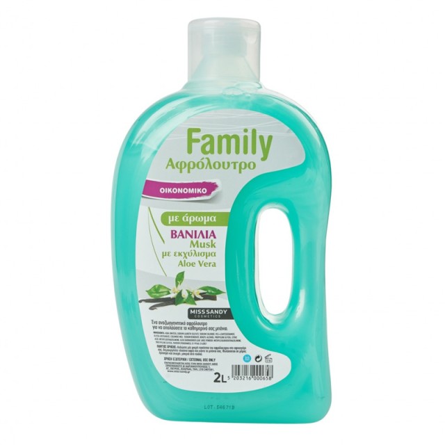 Miss Sandy Family Vanilla Μusk & Aloe Vera, Αφρόλουτρο, 2lt