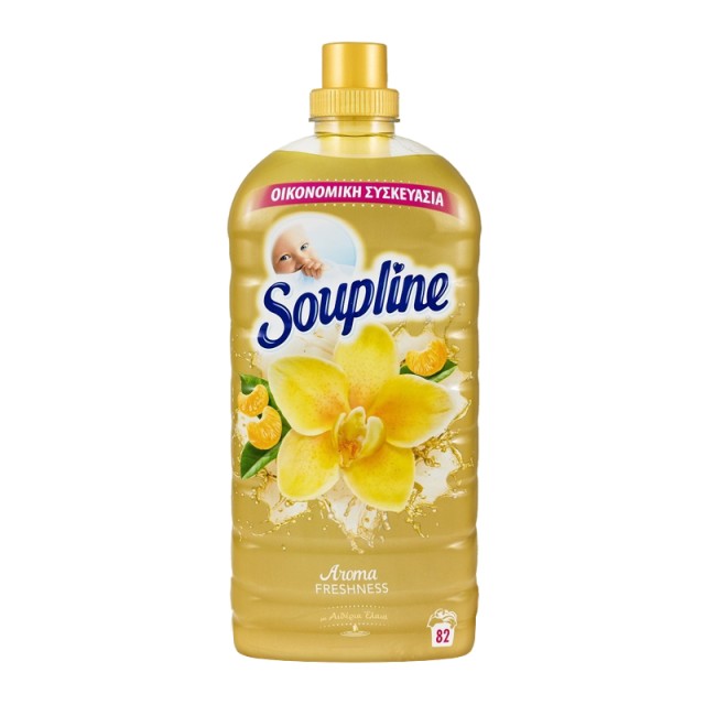 Soupline Aroma Freshness, Συμπυκνωμένο Μαλακτικό Ρούχων, 1,9lt, 82 μεζούρες