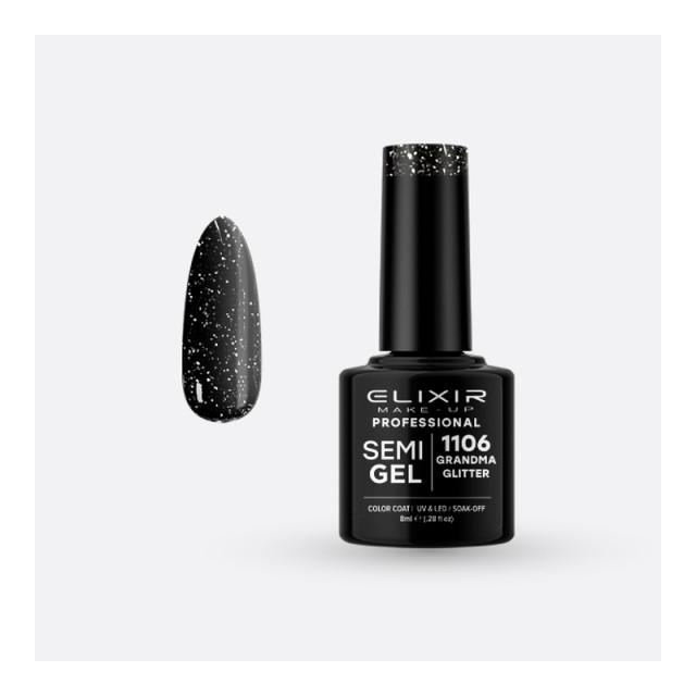 Elixir Semi Gel Νο1106 Grandma Glitter Ημιμόνιμο Βερνίκι 8 ml