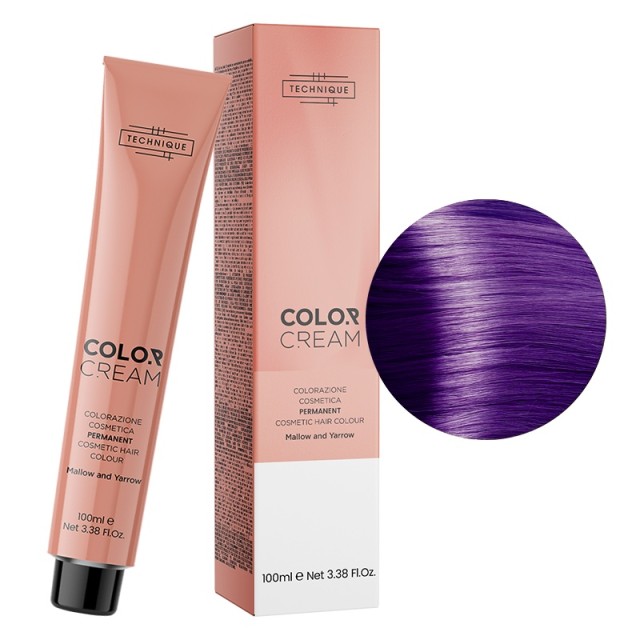 Technique Color Cream Metal Shades, Μόνιμη Βαφή σε Σωληνάριο, 100ml - Βιολέ 022