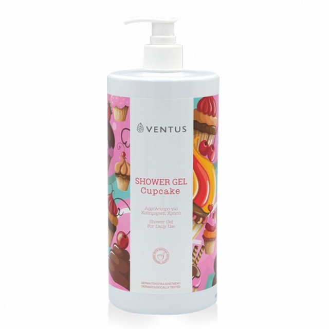 Ventus Shower Gel, Αφρόλουτρο Cupcake, 1Lt