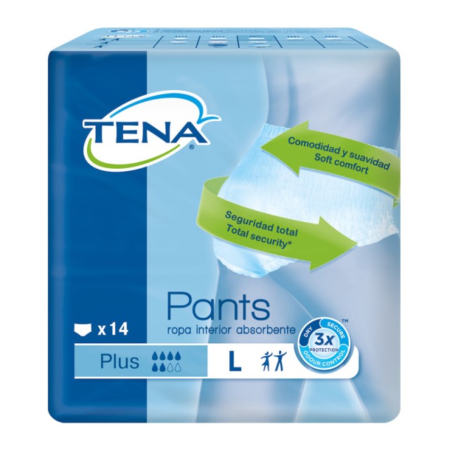 Tena Pants Plus Εσώρουχα Ακράτειας, Large, 14τμχ