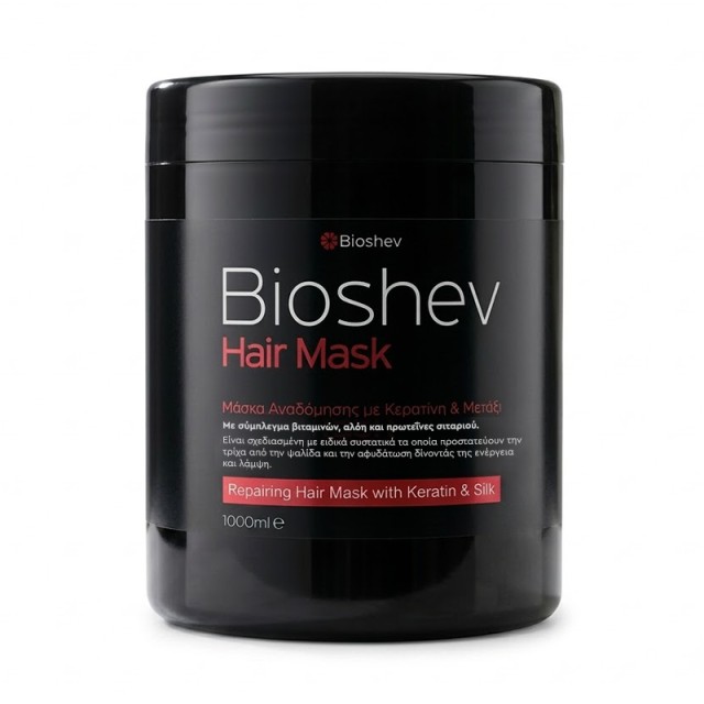 Bioshev Professional Repair Hair Mask with Keratin & Silk, Μάσκα Αναδόμησης Μαλλιών με Κερατίνη & Μετάξι, 1000ml