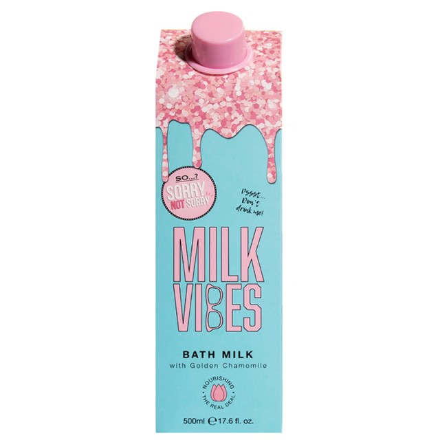 SO…? Sorry Not Sorry Milk Vibes Bath Milk, Ενυδατικό Αφρόλουτρο 500ml