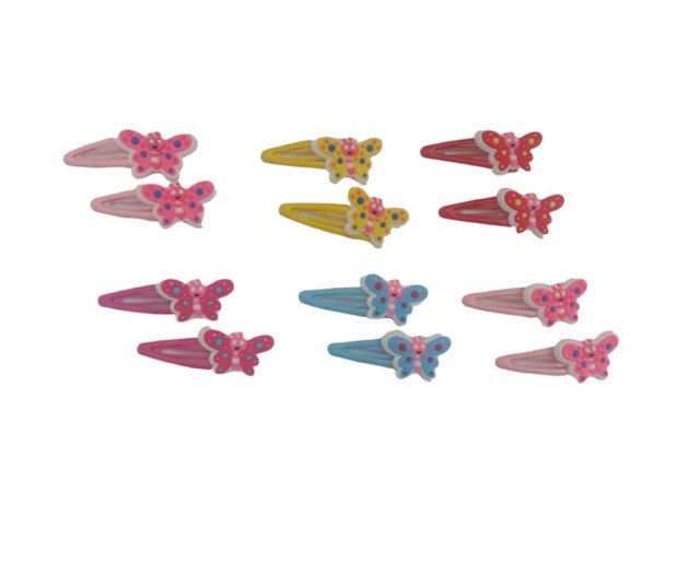 Ro Accessories Παιδικό Κλικ Κλακ Μαλλιών Πεταλούδες Σετ 2τμχ