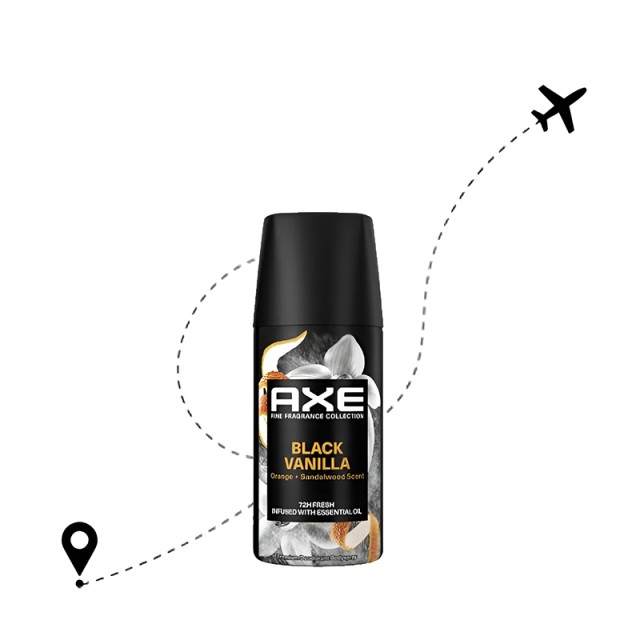 Axe Black Vanilla, Ανδρικό Αποσμητικό Σπρέι, Travel Size, 35ml