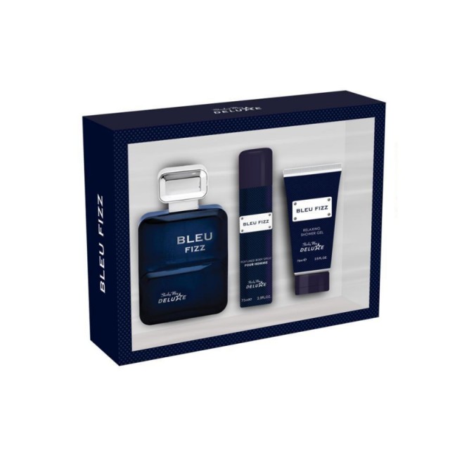Shirley May Aνδρικό Σετ Δώρου Blue Fizz Eau De Toilette 100ml, Deo, 75ml Shower Gel, 75ml