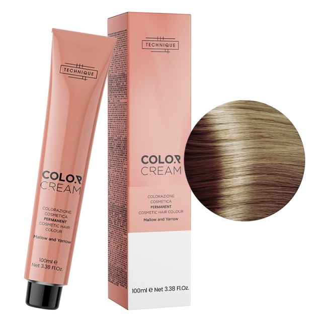 Technique Color Cream Φωτεινές Αποχρώσεις, Μόνιμη Βαφή σε Σωληνάριο, 100ml - Ξανθό Φίλντισι 90.02