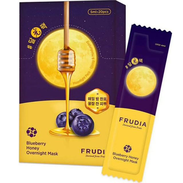 Frudia Blueberry Honey Overnight Mask, Μάσκα Προσώπου Ενυδάτωσης Νύχτας με Εκχύλισμα Μύρτιλου, 5ml