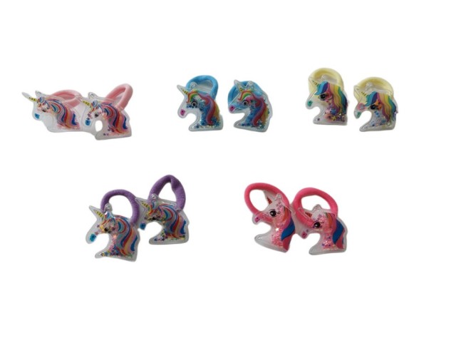 Ro Accessories Παιδικό Λάστιχο Μαλλιών Unicorn Σετ 2τμχ