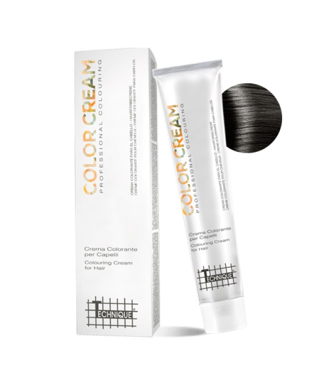 Technique Color Cream Natural Shades, Μόνιμη Βαφή σε Σωληνάριο, 100ml - Καστανό 4