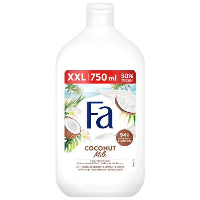 Fa Coconut Milk Cream Bath, Αφρόλουτρο, 750ml