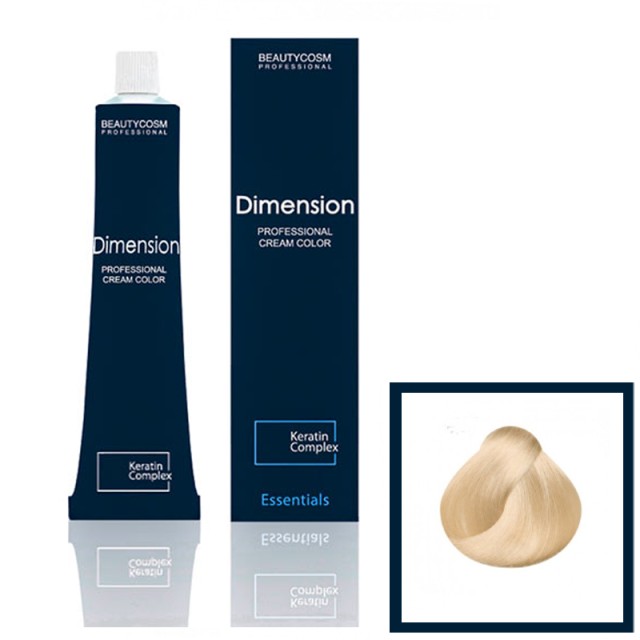 Dimension Hair Color Cream Επαγγελματική Βαφή Μαλλιών με Σύμπλεγμα Πρωτεϊνών Κερατίνης, Νο 10 Κατάξανθο, 100ml