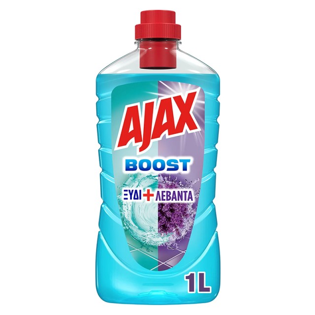 Ajax Boost Ξύδι & Λεβάντα, Υγρό Καθαριστικό Δαπέδου, 1lt