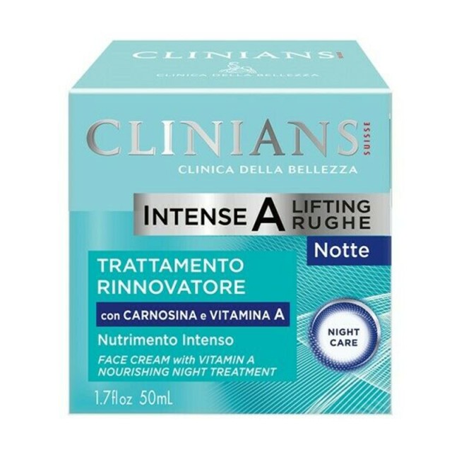 Clinians Intense A Lifting Anti-wrinkle, Αντιρυτιδική Κρέμα Νύχτας, 50ml