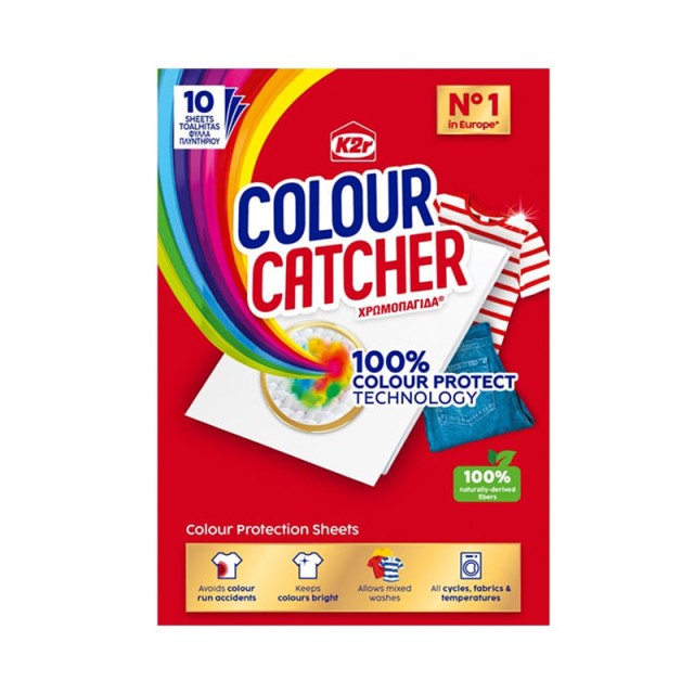 K2r Colour Catcher,Xρωμοπαγίδες Πλυντηρίου Colour Catcher, 10 φύλλα