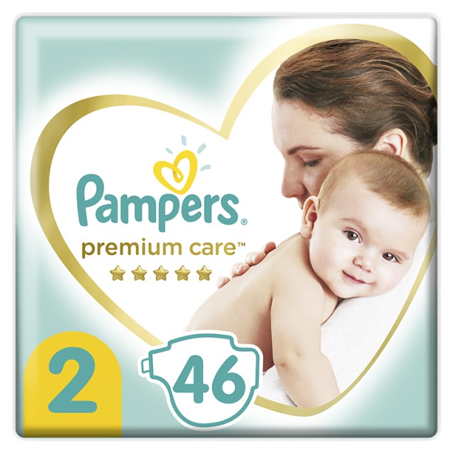 Pampers Premium Care, Βρεφικές Πάνες Νο2 (4-8kg), 46τμχ, VALUE PACK