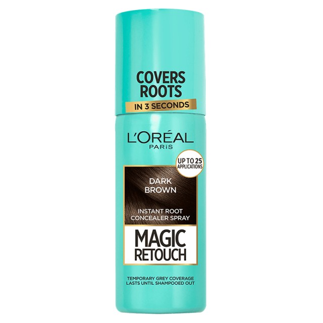 LOreal Magic Retouch Spray Κάλυψης Λευκών Ριζών 2 Καστανό Σκούρο 75ml