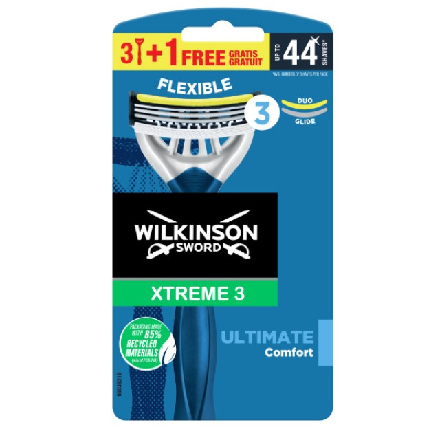 Wilkinson Sword 3+1 Xtreme Ultimate Plus, Ξυραφάκια, 4τμχ