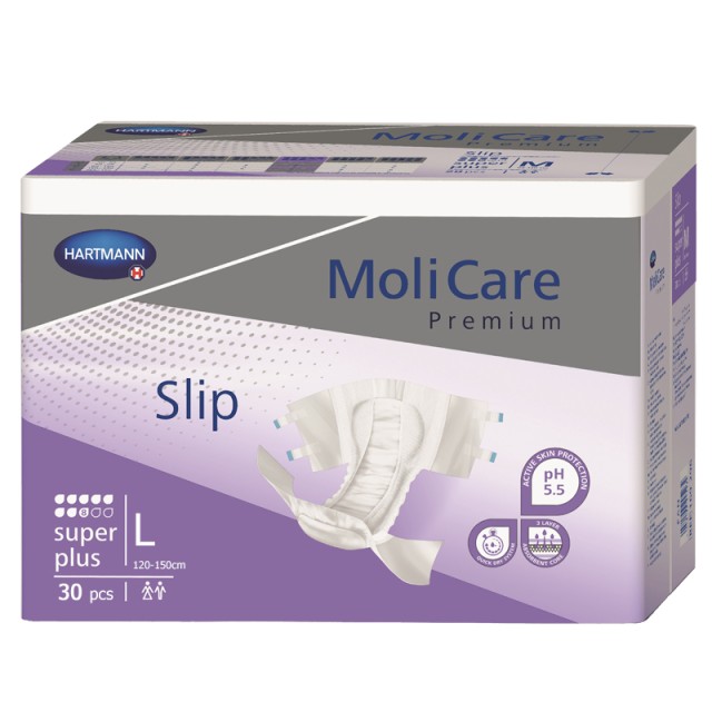 Hartmann MoliCare Premium Slip 8 Drops Super Plus Night, Πάνες Ακράτειας Ενηλίκων, Large, 30τμχ