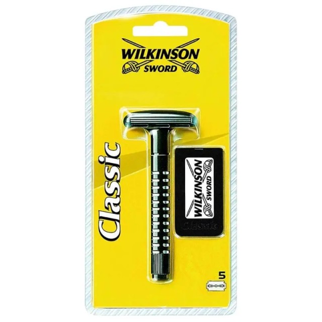 Wilkinson Sword Classic Ξυραφάκι Με Δύο Άκρες & 5 Ανταλλακτικές Λεπίδες