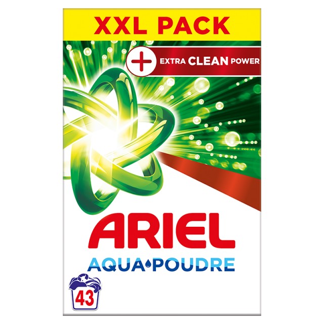 Ariel Απορρυπαντικό Σε Σκόνη +Extra Clean, 43μεζ.