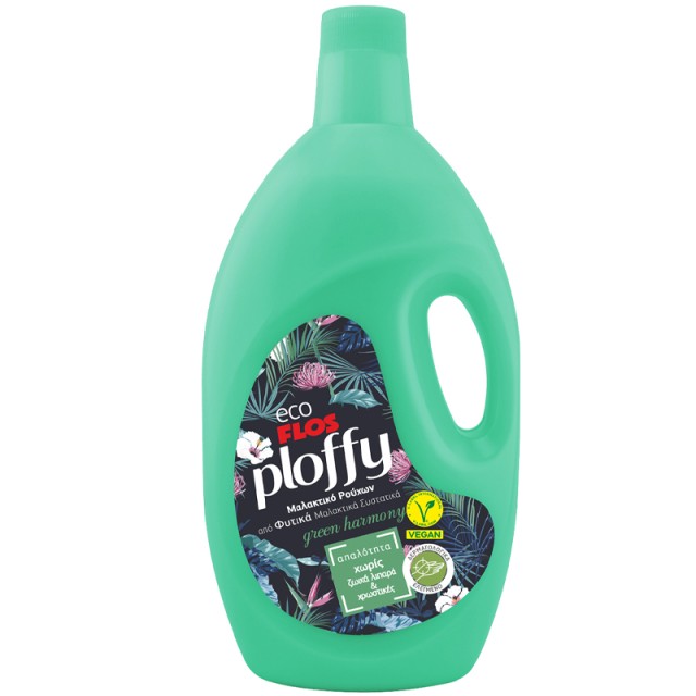 Eco Flos Ploffy Green Harmony, Μαλακτικό Ρούχων από Φυτικά Μαλακτικά Συστατικά, 3lt
