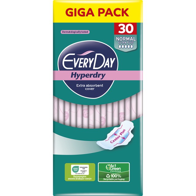 EveryDay Σερβιέτες Hyperdry NORMAL Ultra Plus GIGA PACK, 30 τεμ.