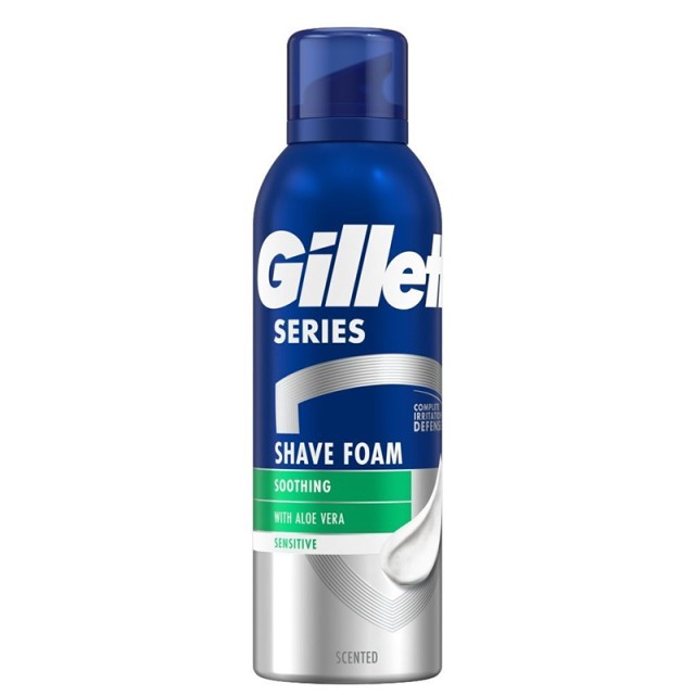 Gillette Series Soothing Sensitive Aloe Vera, Αφρός Ξυρίσματος 200ml