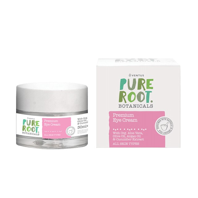 Pure Root Premium Eye Cream, Κρέμα Ματιών Εντατικής Περιποίησης, Για όλες τις ηλικίες & Όλους τους τύπους Δέρματος, 30ml