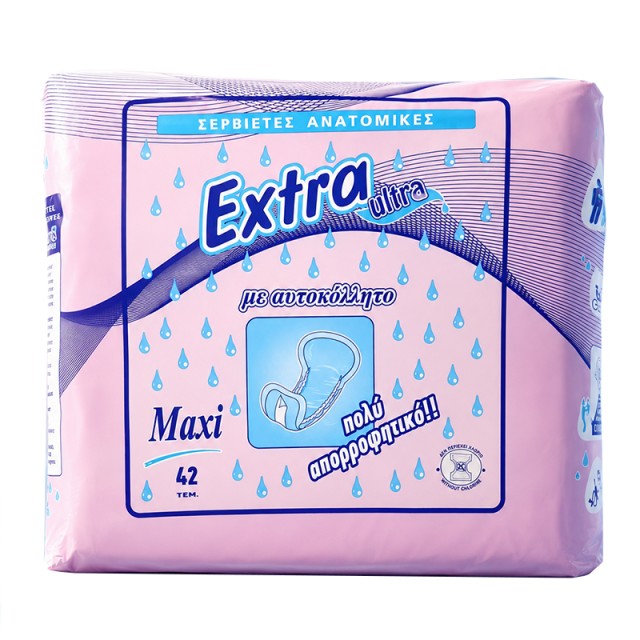 Libo Maxi Extra Ultra, Ανατομικές Σερβιέτες Ακράτειας 42τμχ.
