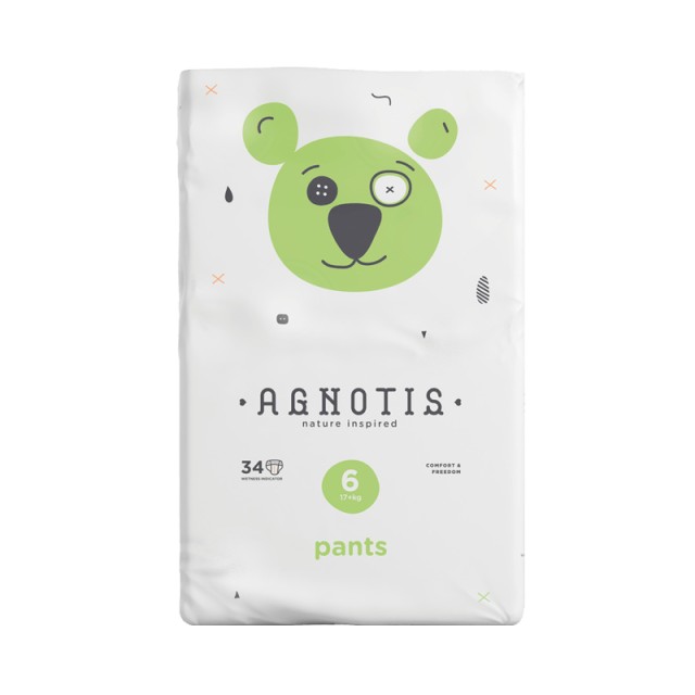 Agnotis Βρεφικές Πάνες Βρακάκι Νο6 (17+ kg), 34τμχ