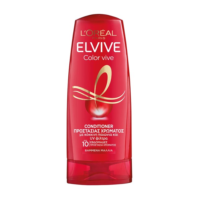 LOreal Paris Elvive Color Vive  Conditioner, Μαλακτική Κρέμα για Περιποίηση Χρώματος σε Βαμμένα & με Ανταύγειες Μαλλιά, 300ml