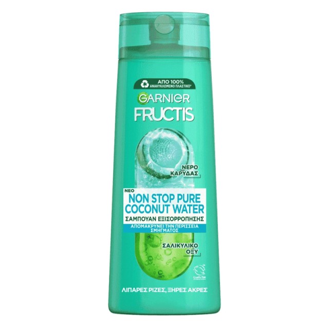 Fructis Non Stop Pure Coconut Water Shampoo Σαμπουάν Εξισορρόπησης, 400ml