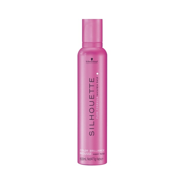 Schwarzkopf Silhouette Color Brilliance Super Hold Mousse, Αφρός για Δυνατό Κράτημα & Λάμψη στα Βαμμένα Μαλλιά, 500ml