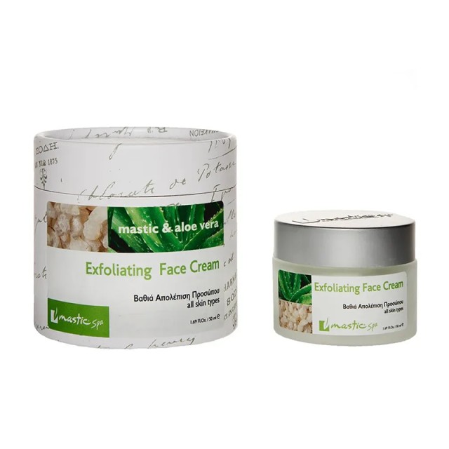 Mastic Spa Aloe Exfoliating Face Cream, Κρέμα Απολέπισης Προσώπου με Μαστίχα Χίου & Βιολογική Αλόη 50ml