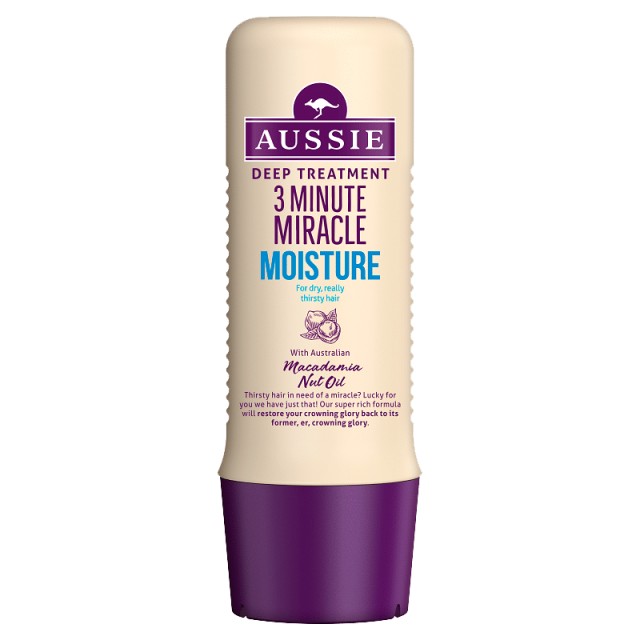 Aussie 3 Minute Miracle Moisture Deep Treatment, Βαθιά Θεραπεία 3 για ξηρά & κατεστραμμένα μαλλιά, 250ml