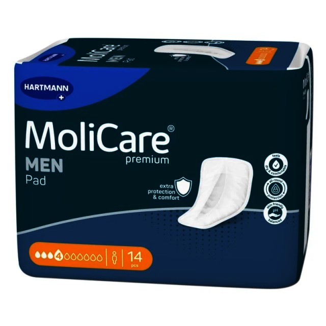 Hartmann MoliCare Premium Men Pad Επιθέματα Ακράτειας για Άντρες 4 Σταγόνες, 14τμχ