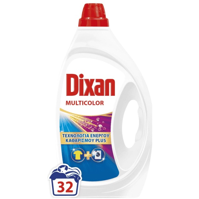 Dixan Multicolor, Υγρό Απορρυπαντικό Πλυντηρίου Ρούχων 32μεζ 1,440lt