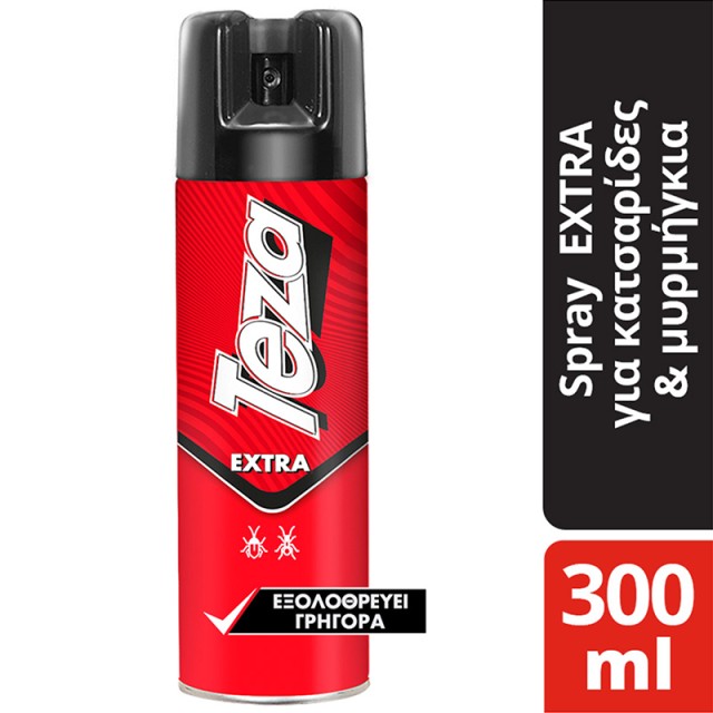 Teza Extra Spray Εντομοκτόνο για κατσαρίδες & μυρμήγκια 300ml