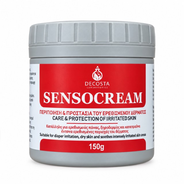 Decosta Laboratories Sensocream Κρέμα Περιποίησης & Προστασίας Ερεθισμένου Δέρματος, 150g