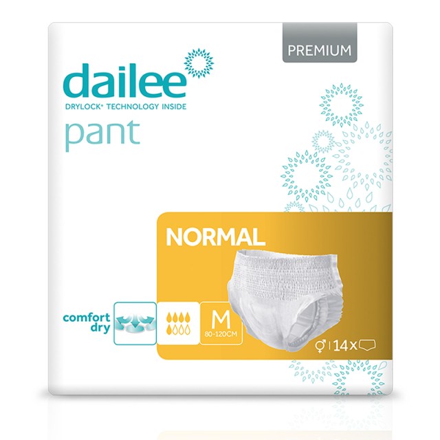 Dailee Premium Pant 5 Drops Normal, Εσώρουχα Ακράτειας Medium 80-120cm, 14τμχ