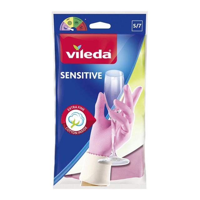 Vileda Vileda Sensitive, Γάντια Οικιακής Χρήσης Small