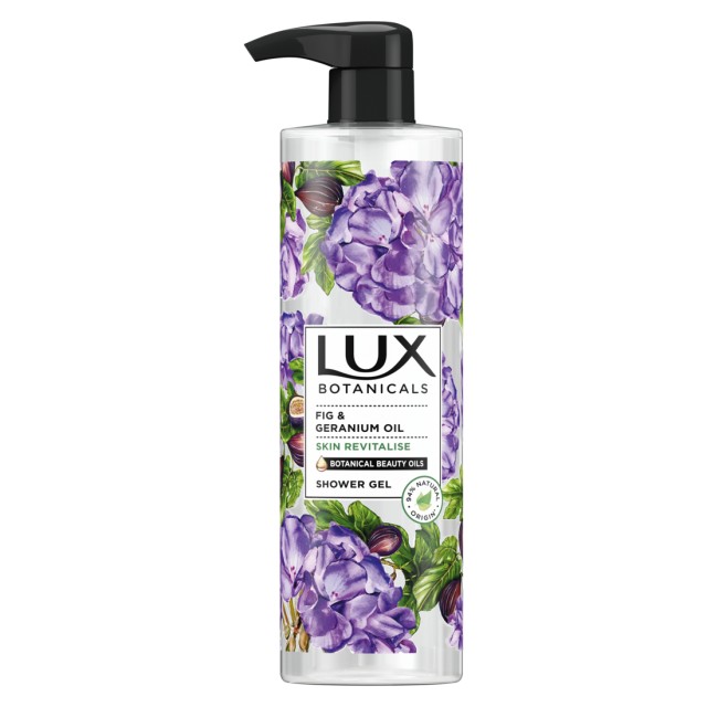 Lux Botanicals Fig & Geranium Oil, Αφρόλουτρο, 500ml